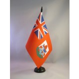 Bermuda Table Flag 5'' x 8'' - Bermudian Desk Flag 21 x 14 cm - Black Plastic Stick and Base