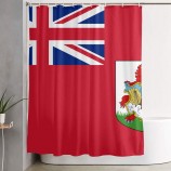 Bermuda Flag Home Shower Curtain Waterproof Bathroom Shower Curtain Quality Polyester Decor Shower Curtain 60" X 72" with Hooks